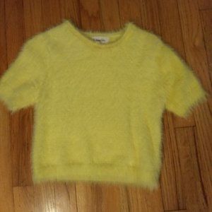 Soft Fuzzy Yellow Crop Top from The Vintage Shop